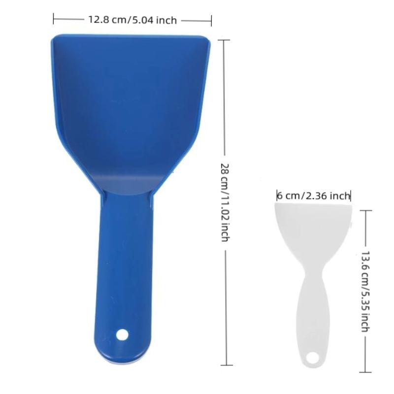 1/2Pcs Plastic Refrigerator Freezer Shovel Durable Ice Scraper Frost Removal Clean Snow Blower Ice Removal Shovel Cleaning Tool
