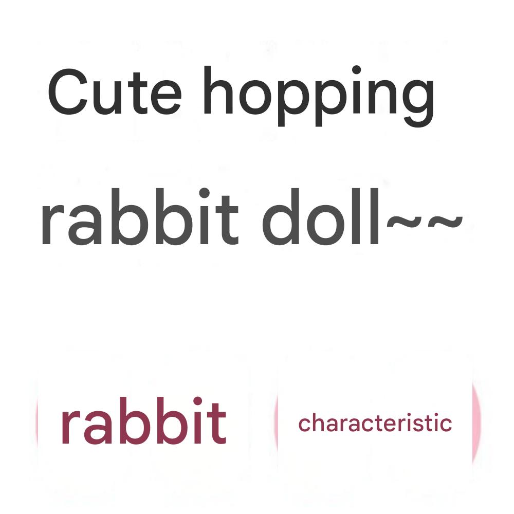 One Cute (Sound & Jump) Rabbit Doll (2AA Batteries)