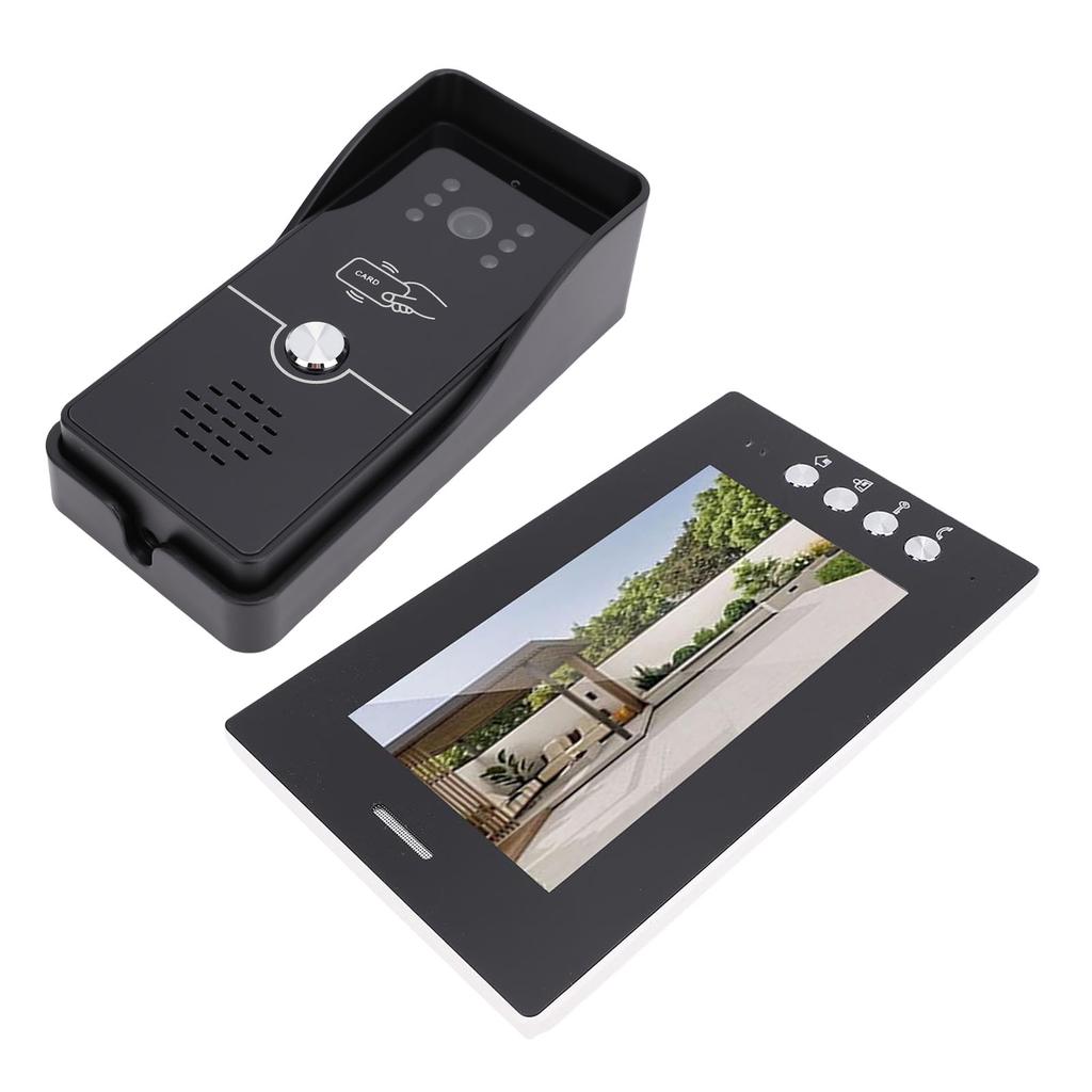 Wired Video Doorbell Intercom System 7 Inch Color Screen Smart Home Video Intercom Door Phone Kit for Villa Apartment