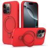 For iPhone 16 Pro Case Compatible with MagSafe Kickstand PC+Silicone Phone Cover