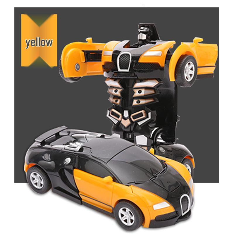 Kids' Transforming Robot Car: Educational Crash Toy for Ages 3-6