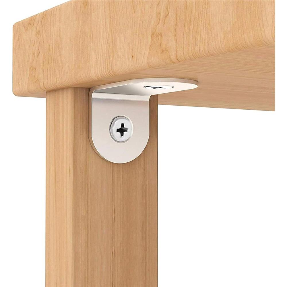 50-piece Corner Connector Set, Stainless Steel, 20 X 20 X 16 Mm, Corner Connector, Wall Bracket, Corner Metal, 90 Degrees, With Screws, Silver