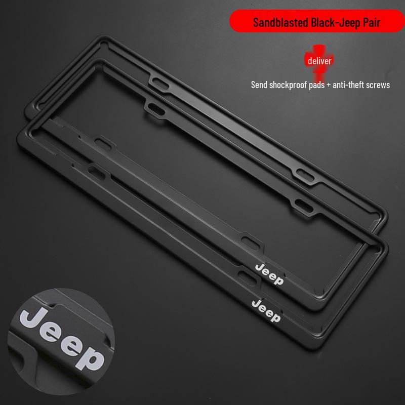 

JEEP License Plate Holder for Grand Commander, Renegade, Wrangler & Compass