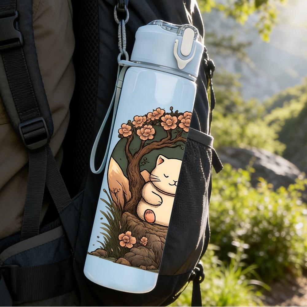 1PC Nest Baby Hedgehog 750ml Color Plastic Sports Water Bottle Leakproof Flip Straw Lid Suitable for Sports Office Home Use