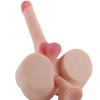 2 In 1 Unisex Sexy Tpe Realistic Dildo Penis + Anus Women Masturbation Tool for Women Men