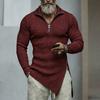 Men S Long Sleeve T Shirt Slim Fit Solid Color Casual Top