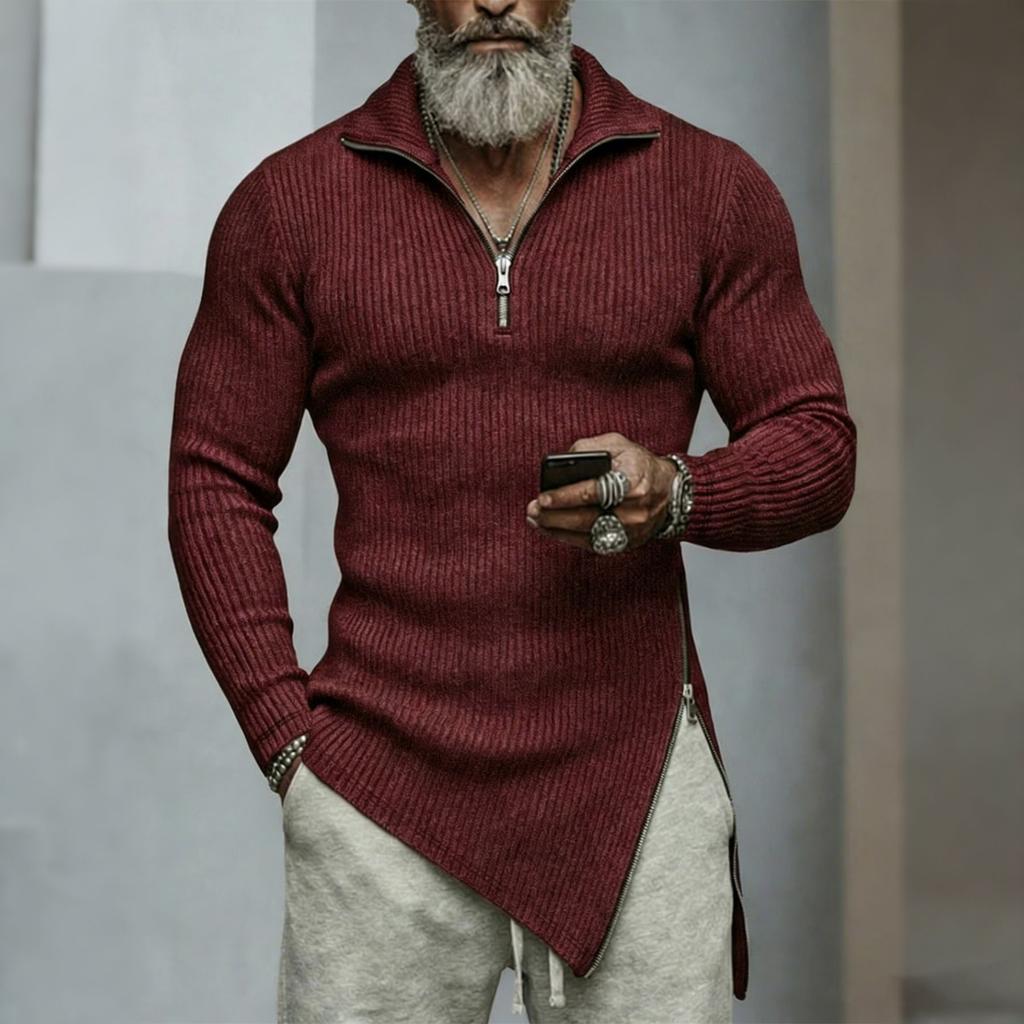 Men S Long Sleeve T Shirt Slim Fit Solid Color Casual Top