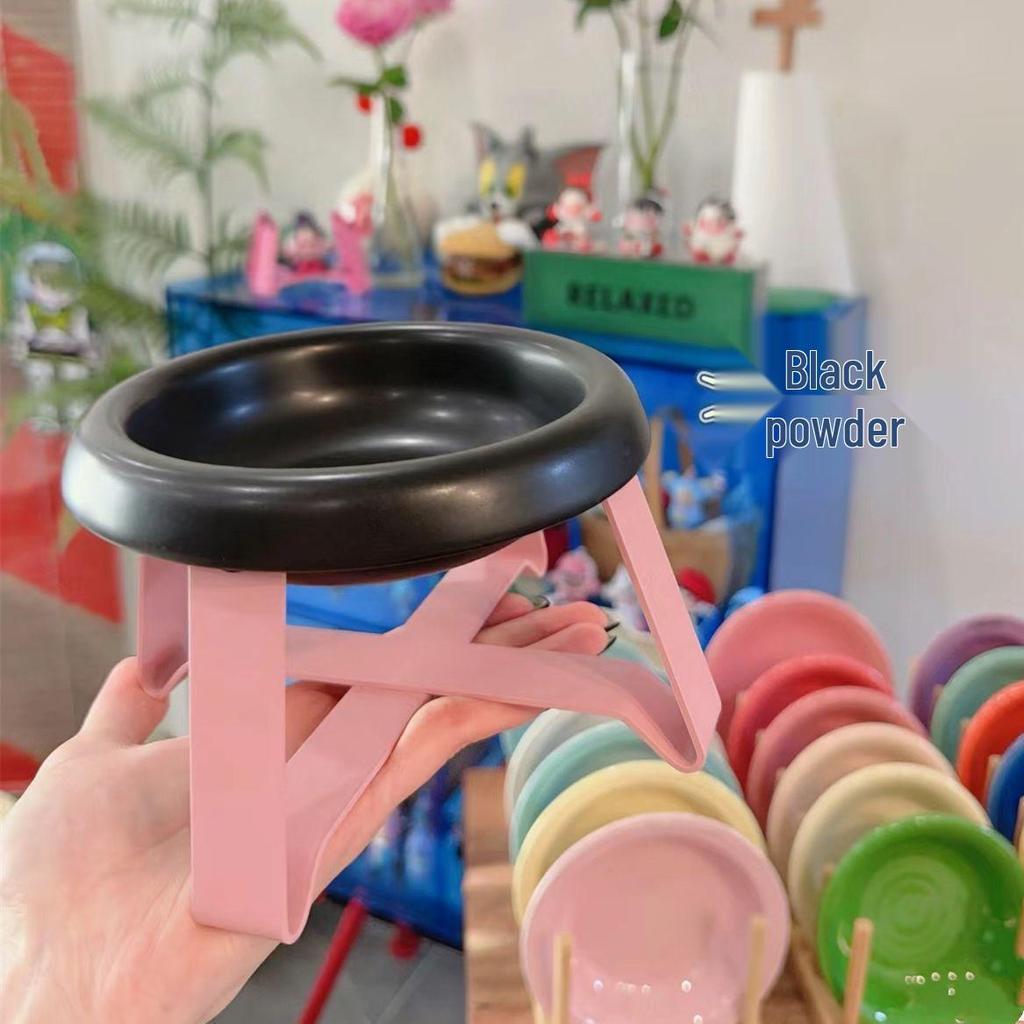 UFO Pet Bowl Stand: Anti-Tip, Elevated Bowl for Cats and Dogs - Neck Protection for Food & Water