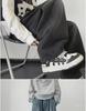 Men's Retro Washed Distressed Wide-Leg Jeans - American Trend