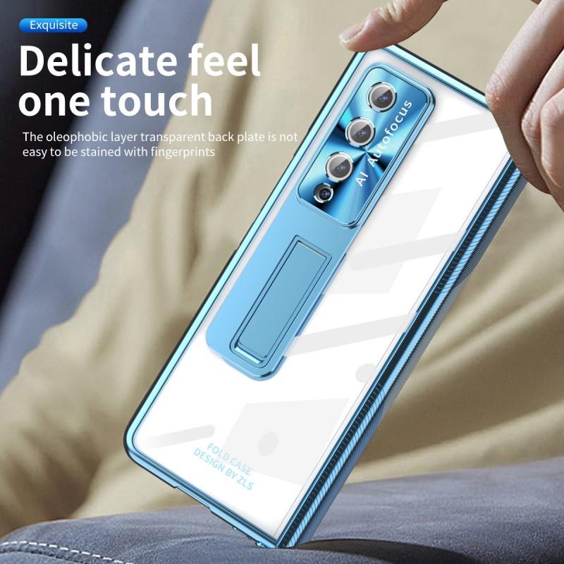Galaxy Z Fold4 Magnetic Snap Case With Kickstand Full Coverage PCMetal Shell Anti-Scratch Shockproof Cover