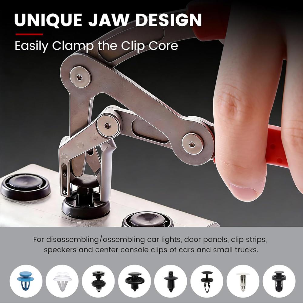 Auto Fastener Clip Removal Pliers Car Clip Pliers Trim & Door Panel Removal Tool Damage-Free Automotive Plastic Clip Remover