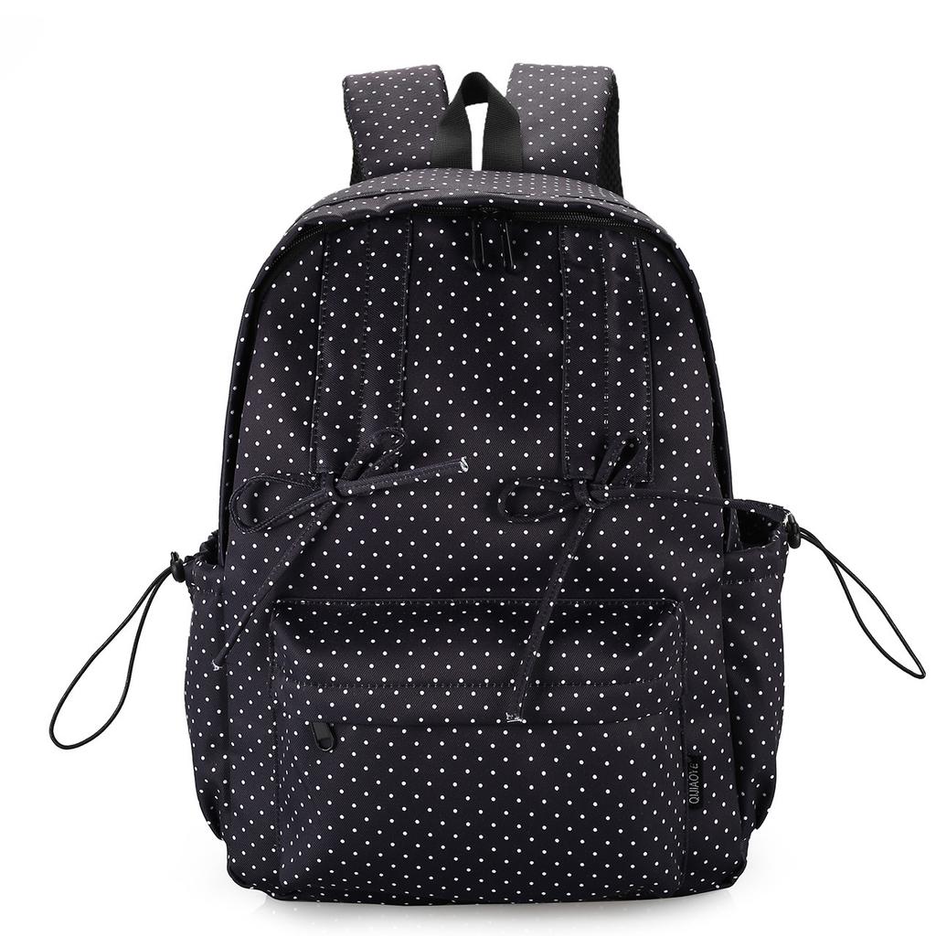 Schoolbag1011 new schoolbag female university high school junior high school backpack large capacity lightweight simple polka dot college style