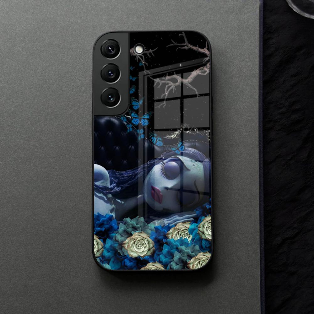 Corpse Bride Phone Case Glass For Samsung Galaxy S21 S25 S22 S20 S24 S23 Ultra Fe Plus A16 A34 A54 A24 Coque