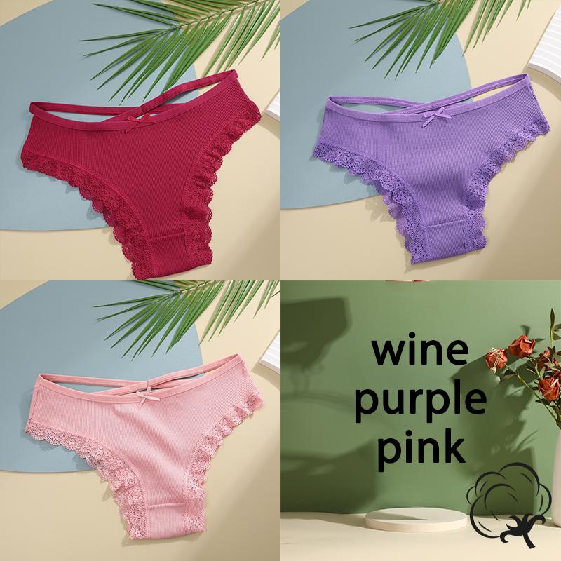 3 pezzi/set slip in cotone da donna mutandine a vita media biancheria intima sexy da donna mutandine con fiocco e spalline intimo comodo da donna