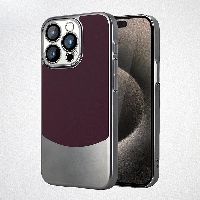 12 Sets of Business Shock-resistant IPhone14/13 with Double Pigment Leather for Apple 15ProMax Phone Cases