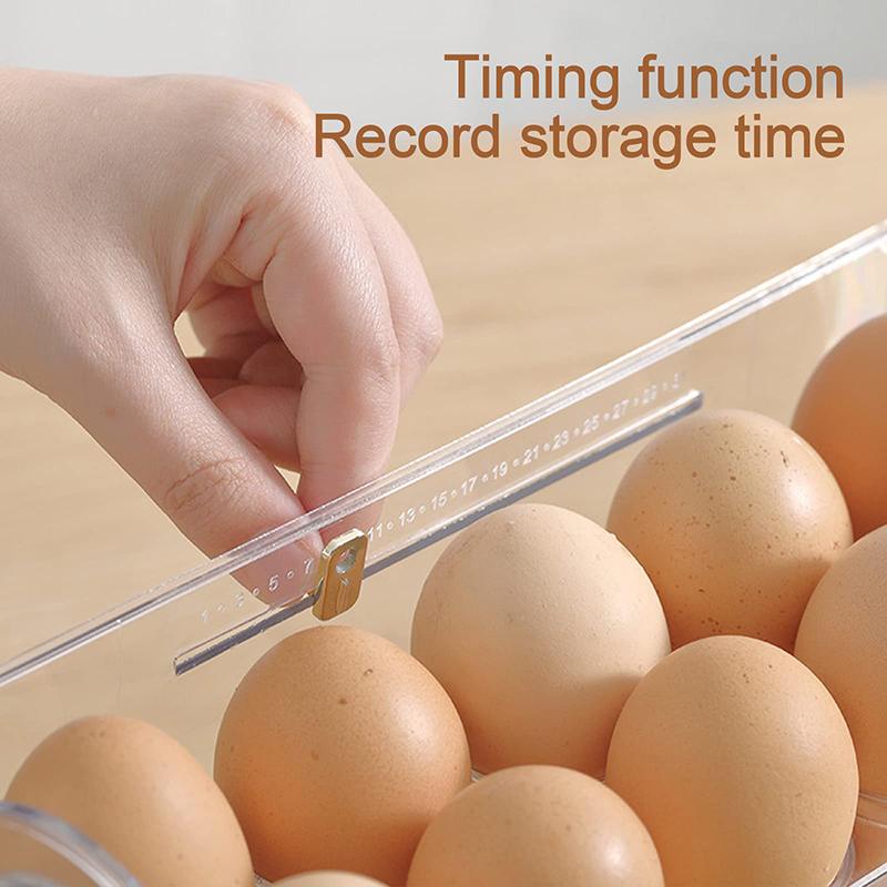 New 3-Layer Refrigerator With 30 Egg Storage Containers And Organizer Refrigerator Door Plastic Egg Storage Box