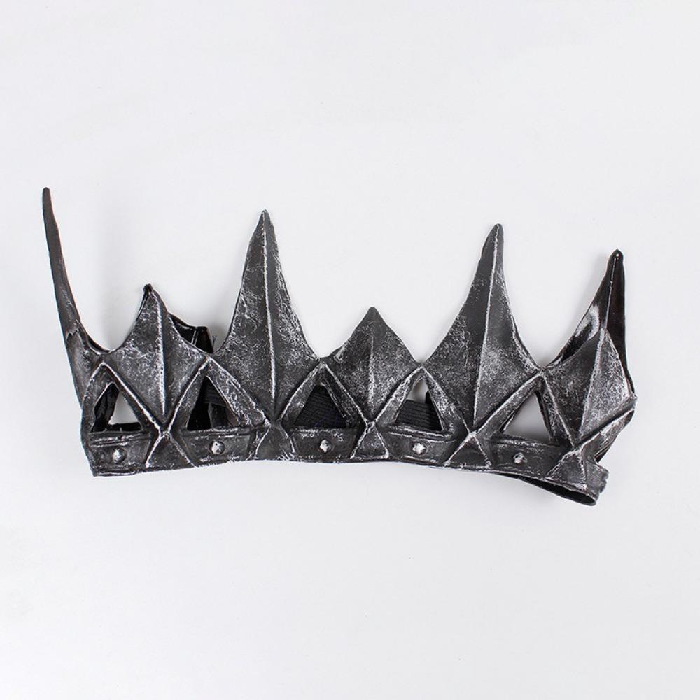 Vinyl Cosplay Headpiece Wild Man Style Headpiece Vintage Medieval Crown Headdress Halloween Party 56-58cm