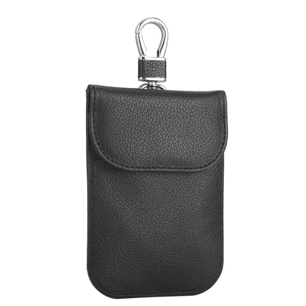 Fashion RFID Blocking Car Keys Case Anti-Theft Leather Key Protector Card Holder for Privacy Protection