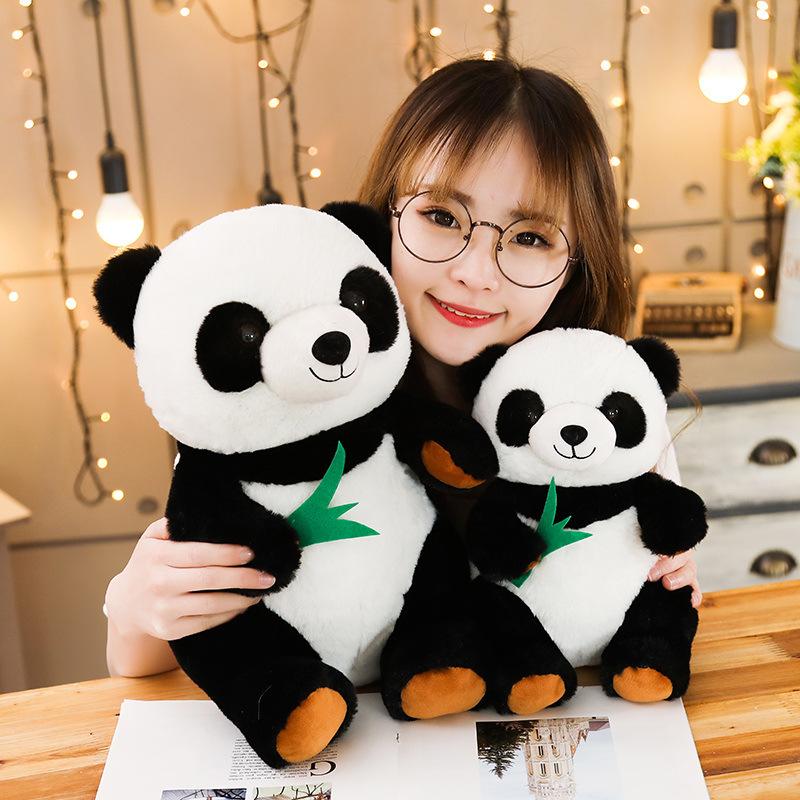 Cute Rabbit Plush Bamboo Leaf Panda Doll Doll Zoo National Treasure Panda Ragdoll Gift Grab Machine