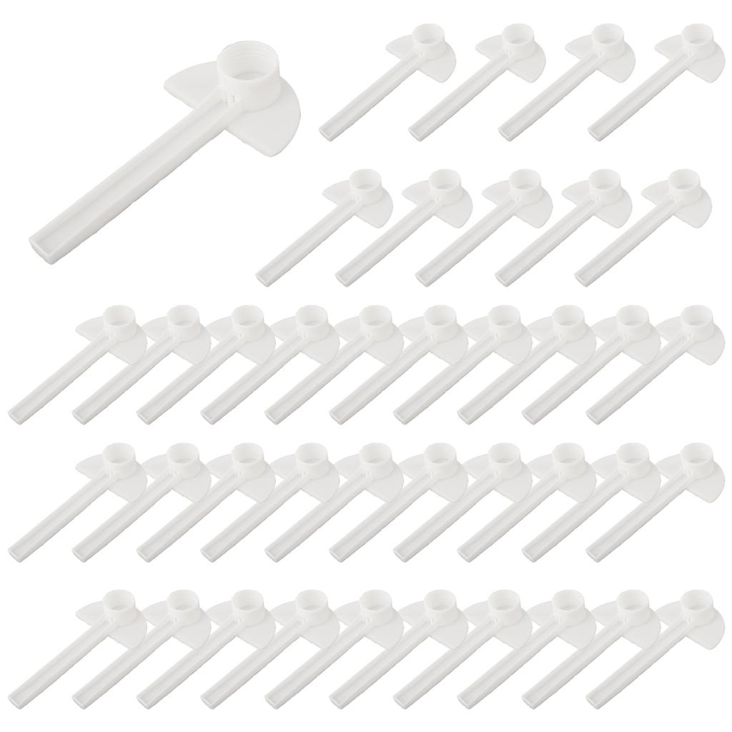 Plastic Feeder Bee Feeder 40pcs Beekeepers Tool Plastic Sealing White For Bee Garden Bee Food Feeder For Beekeepers Tool