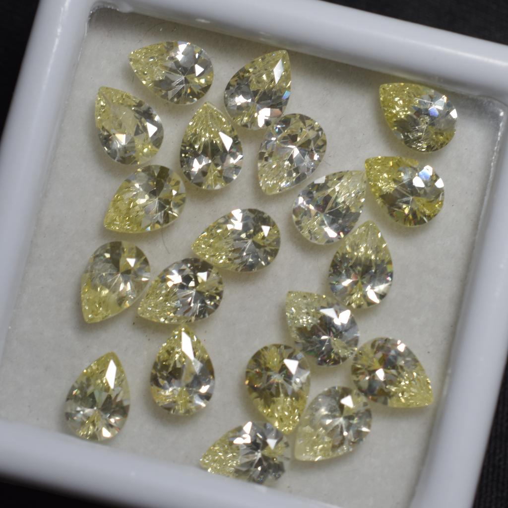 Natural Yellow SAPPHIRE Loose Gems 30 Pcs Gemstone   Lot 6X5 mm Pear Cut