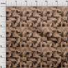 oneOone Cotton Flex Light Brown Fabric Geometrical Shape Fabric For Sewing Printed Craft Fabric By The Yard 40 Inch