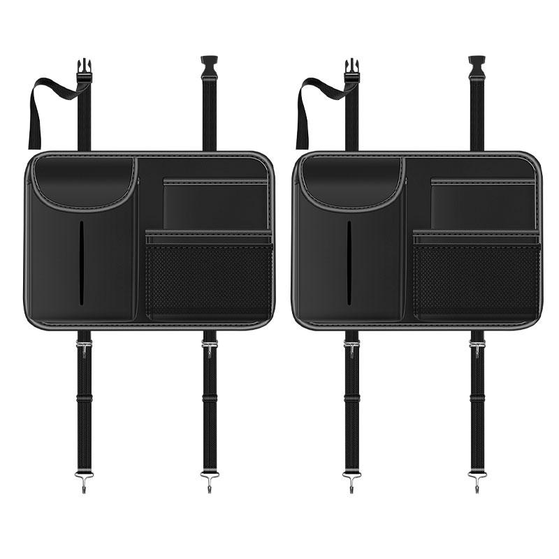 Car Seat Back Hanging Bag Multifunction High-grade Leather Car Storage Bag Auto Handbag Water Bottle Holder Car Rear Storage Bag