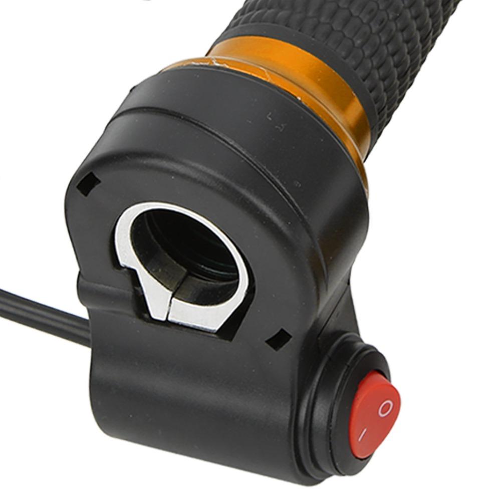 with Button Twist Throttle Grips 12V-99V Throttle Grip Handlebar  Motorcycle Accessories