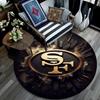 San Francisco 49ers2, Rond Vloerkleed, Tapijt voor Woonkamer Slaapkamer Bank Speelkamer Decoratie, Antislip Vloermat