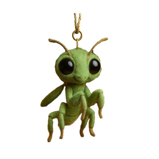 Insect Christmas Ornament 2D Acrylic Spider/Bee/Ladybug/Caterpillar Christmas Tree Ornament for Nature Lovers