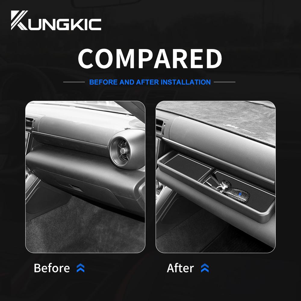 KUNGKIC For Subaru BRZ Toyota GR86 2021-2023 2024 2025 Co-Pilot Glove Box Storage Tidying Phone Organizer RHD LHD Accessories X12