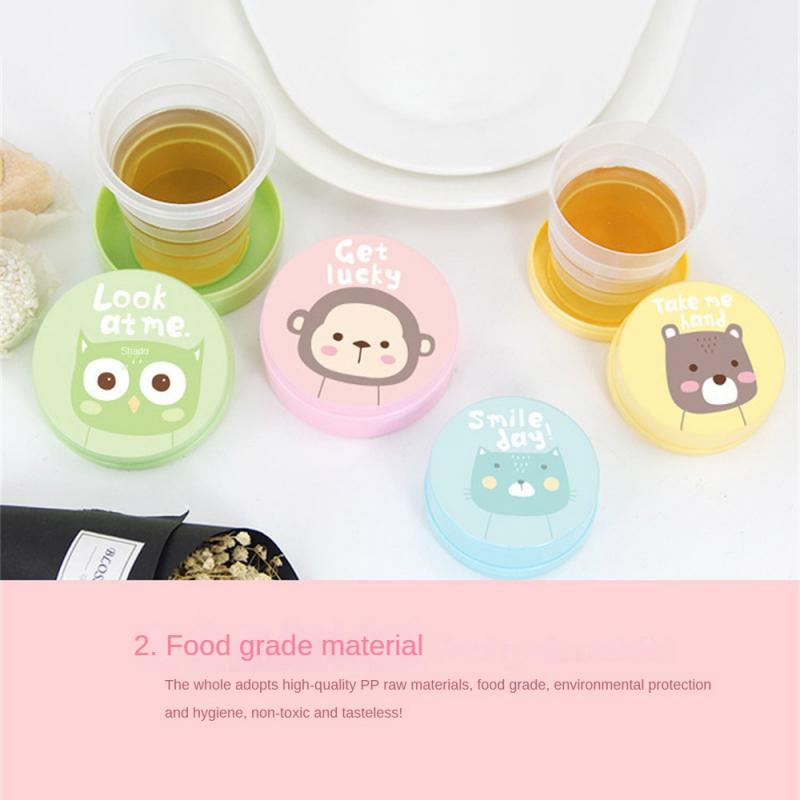 Folding Cup Portable Outdoor Travel Silicone Mini Retractable Cup Scalable With Lid Telescopic Cup