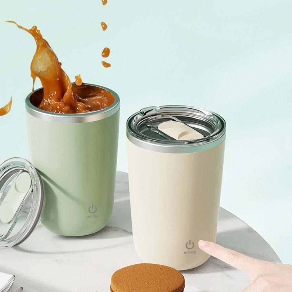 304 Stainless Steel Electric Mixing Cup Magnetic Stirring Coffee Cup Automatic Mixing Mugs Work