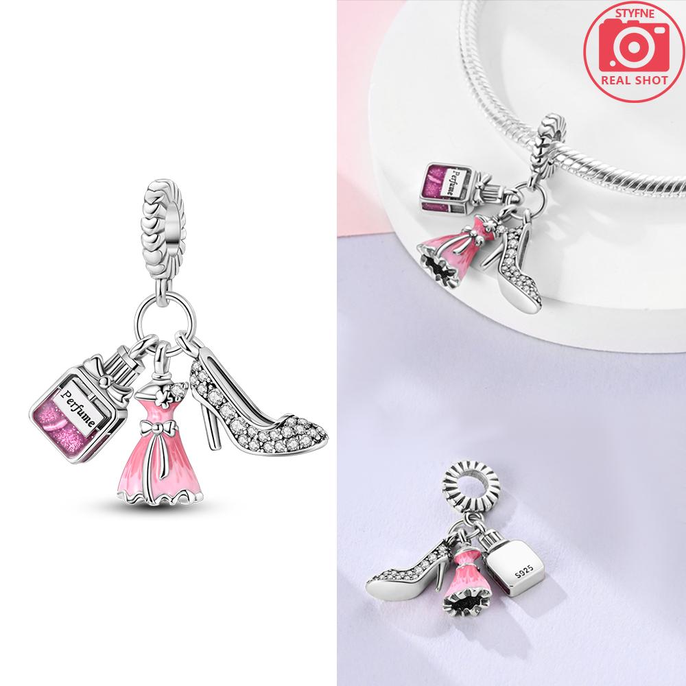 Original Copper Dragon Firefly Butterfly Puppy Heart Plane Travel Charms Beads Fit Bracelet Zircon For Women Gift