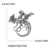 Enamel Dragon Brooches for Women Unisex Rhinestone Necklace Flying Dragon Pins Banquet Party Backpack Gifts Jewelry Accessories