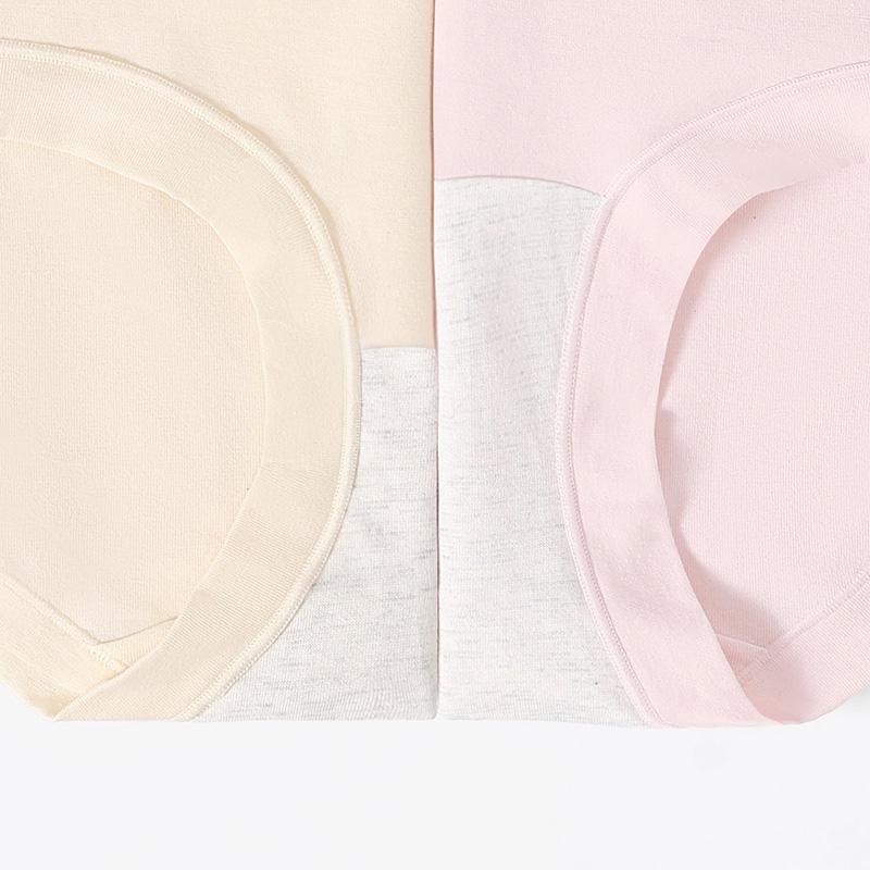 Fentenggan Women's 4-Pack High Waist Light Abdominal Compression Cotton Underwear
