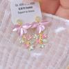 2025 New Pink Enamel Petals Earrings for Women Girls Sweet Zircon Flower Leaf Tassel Pendant Earring Party Fashion  Gifts