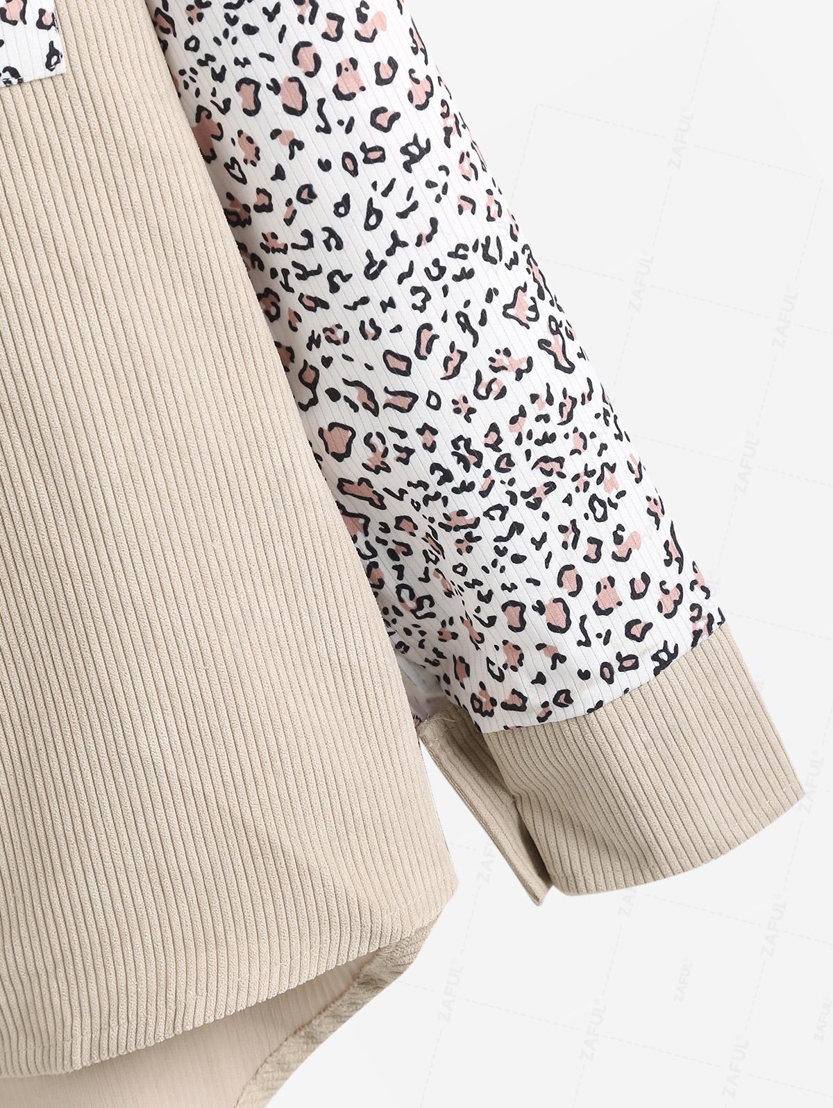 ZAFUL Женская повседневная куртка с высокой посадкой и леопардовым принтом — фото 6