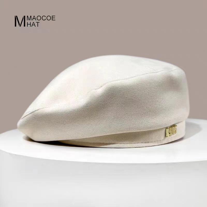 Women's Retro Japanese Cartoon Bear Wool Beret Hat