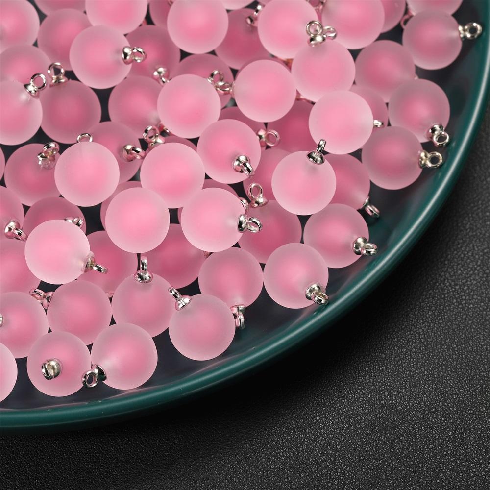 10pcs/lot Resin Frosted Multicolor Heart Charms For Handmade Bracelet Earrings Necklace Pendant DIY Jewelry Making Supplies