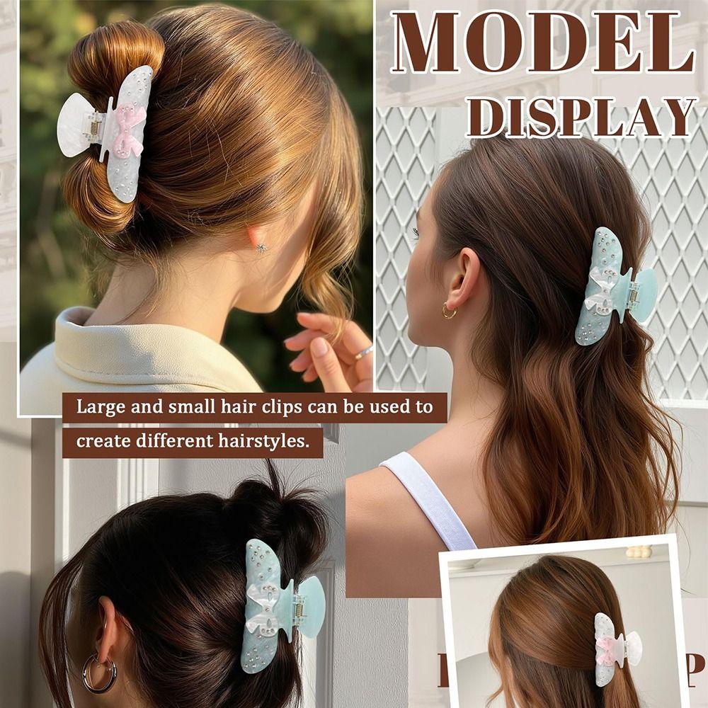 Acrylic Strong Hold Claw Clips Bow Hair Clips New Hair Claw Clips  for Women