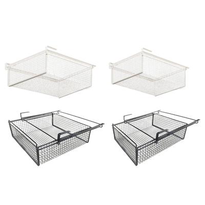 Cesta de cajón extraíble colgante, Contenedor de almacenamiento, Cesta de almacenamiento de hierro, Deslizante debajo
