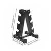 Triangular Dumbbell Rack Angled Side Fitness Storage Matte Finish for Gym