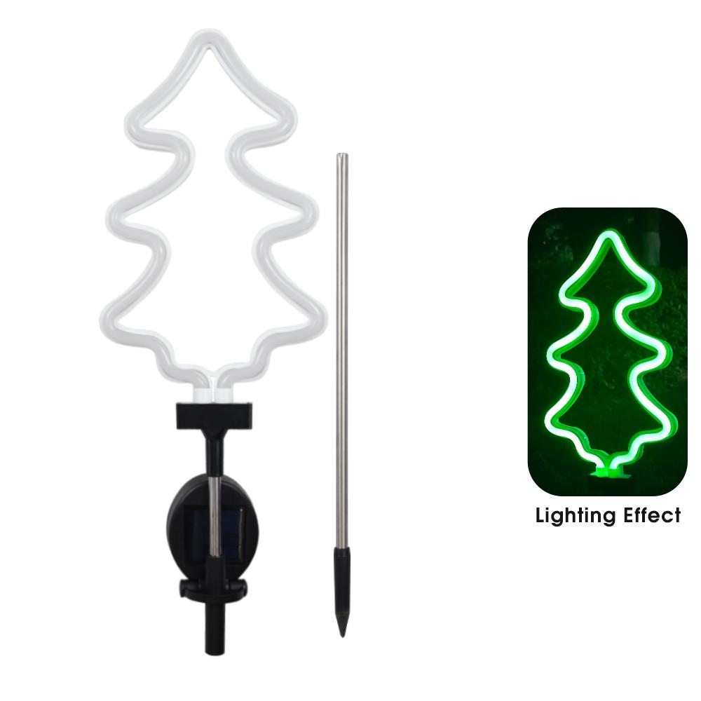 

Christmas Tree Solar Lights Fluorescent Plug-in Garden Decorative Light Outdoor Waterproof Artificial Christmas Tree Decor