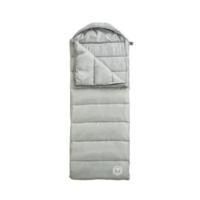 Jingdong Jingzao Camping Sleeping Bag, Outdoor Envelope-Style Hooded Sleeping Bag, Rock Gray, 1.5kg, 10-15℃