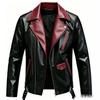 Men's jacket Spring and autumn fashion versatile leather jacket men's thin men's leather jacket top casual jacket