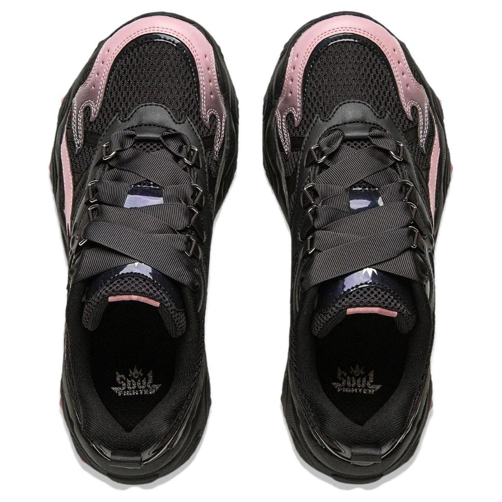 New LPL X LiNing Cat Paw Lite3 Slip Resistant, Abrasion Resistant, Lightweight Low Top Casual Shoes Women's Black Pink AGCV398-1