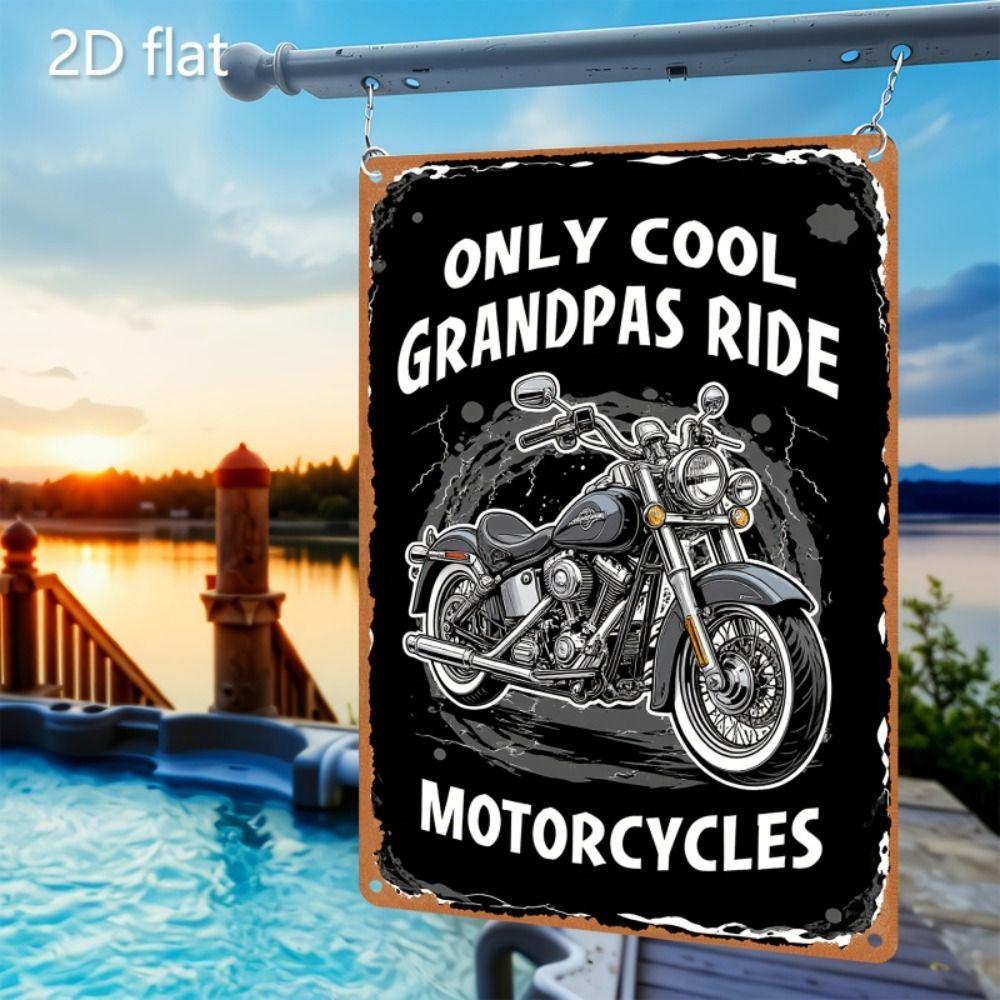 Vintage Motorcycle Metal Tin Sign Retro Biker Garage Wall Decor Industrial Style Art