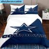 Cowboys Team Logo 3PCS Bedding Set 2D Printing (Includes 1 Duvet Cover + 2 Pillowcases Coreless), Bedroom decor,Fan Gift