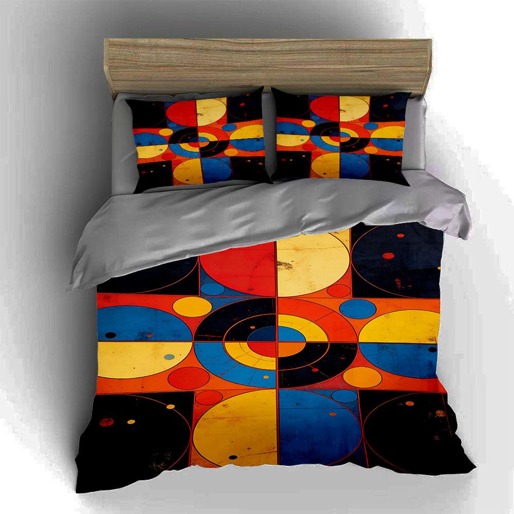 Abstract, Geometric, Colorful. Bedding Duvet Cover Sets Duvet Covers Pillowcases Gifts (1 * Duvet Cover 2 * Pillowcases, Without Duvet Insert)